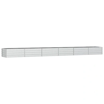 Afbeelding van Plantenbak verhoogd 600x80x45 cm gegalvaniseerd staal zilver