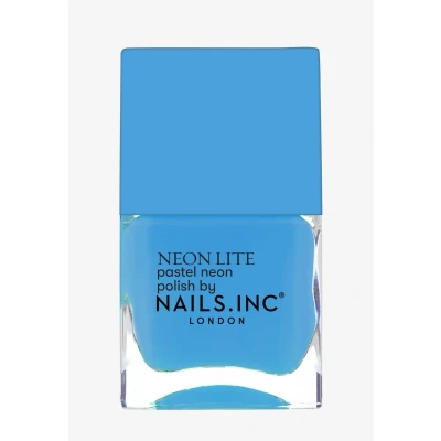 Afbeelding van Nails Inc SEABRIGHT STREET Neon nagellak, neonblauw, langdurige formule en glanzende afwerking, dierproefvrij eenvoudig aan te brengen, perfecte manicure, nail art