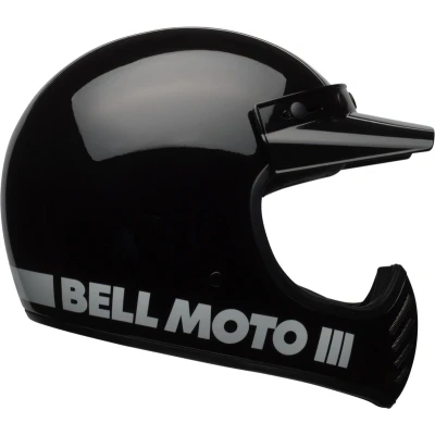 Afbeelding van Bell Moto 3 Classic Solid Gloss Black Helmet Full Face XL Maat Helm