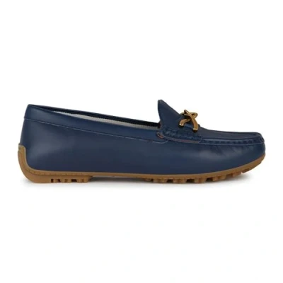Afbeelding van Geox Kosmopolis Instappers, Dames, Maat: 37, Navy Leer