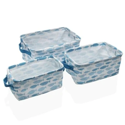 Afbeelding van Basket spelset Versa Aqua Vissen Textiel 18 x 14 28 cm