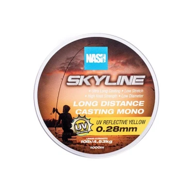 Afbeelding van Nash TT Highline Mono UV Yellow Nylon Lijn 10lb/0.28mm (1000m) vislijn