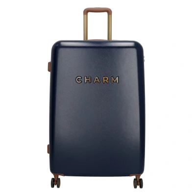Afbeelding van Charm London Travel Trolley L blauw Harde Koffer