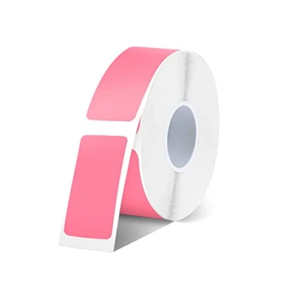 Afbeelding van SUPVAN E10/E16 zelfklevende etiketten, thermische multifunctionele etiketten voor keuken, kantoor, adres, 14 mm x 30 mm, 220 stuks (roze)