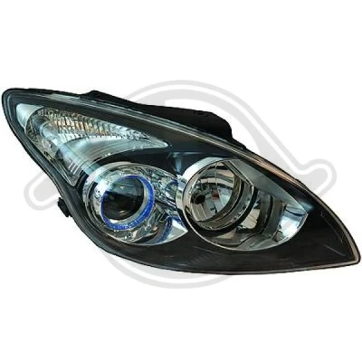 Afbeelding van DIEDERICHS 6835083 Koplampen Links H1, H1/H7, H7 Zwart HYUNDAI: i30 I Hatchback, Estate