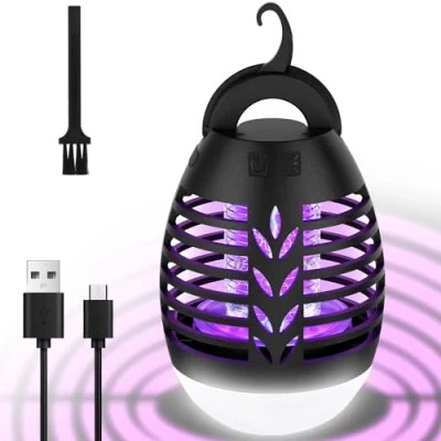 Afbeelding van HgUltra UV Moustiquaire électrique d&#039;extérieur lampe anti moustiques portable camping LED rechargeable USB étanche IPX6 piège à pour intérieur extérieur