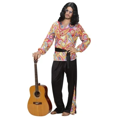 Afbeelding van Widmann Hippie Kostuum Dude Man Multicolor XXL Carnavalskleding Verkleedkleding