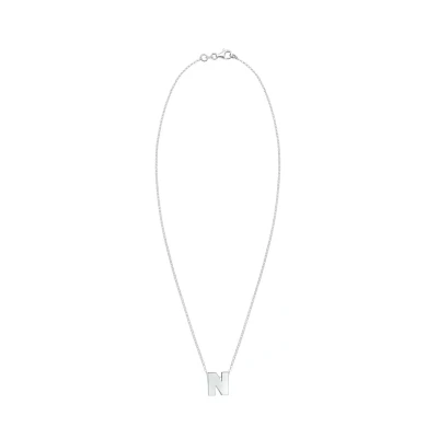 Afbeelding van Elli Buchstabe N Initialen Trend Minimal Ketting, Dames, Maat: 45, Silber