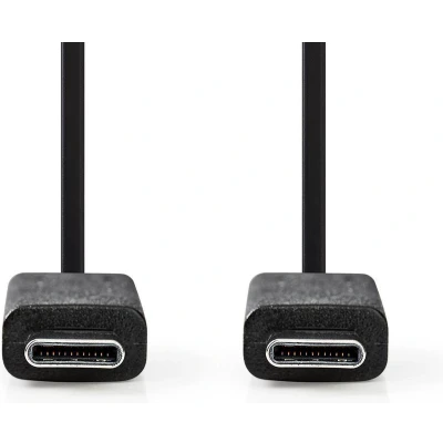 Afbeelding van Nedis USB Kabel 3.2 Gen 2 C Male 15 W 10 Gbps Vernikkeld 1.00 m Rond PVC Zwart Label
