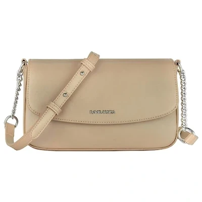 Afbeelding van David Jones Kleine schoudertas voor dames telefoontas van hard PU leer handtas gedragen schouder portemonnee rechthoekige tas avondtas winkelen stad mode, Beige, Stijlvol