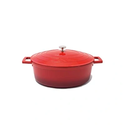 Afbeelding van Baumalu Gietaluminium rode ovale braadpan 32 x 25 cm 6,6 liter