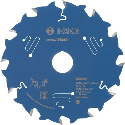 Image de BOSCH 2608644003 lame de scie circulaire Expert pour le bois, 120 x 20 1.8 mm, 12T