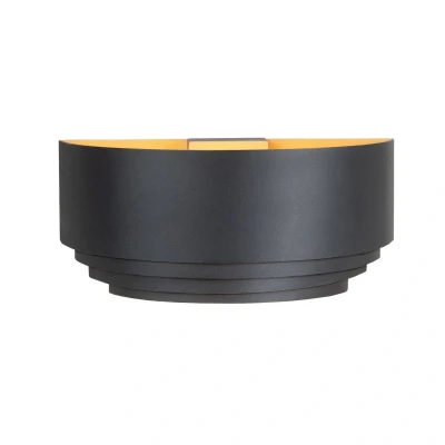 Afbeelding van Wandlamp Elena, zwart, breedte 30 cm, aluminium, E14