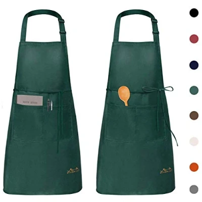 Afbeelding van 2 delige set, waterdicht, met zakken, verstelbare keukenschort, barbecueschort, one size