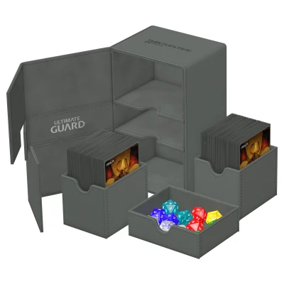 Afbeelding van Ultimate Guard Twin Flip&#039;n&#039;Tray Deck Case 160+ XenoSkin Monocolor Grey