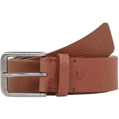 Image de Calvin Klein Ceinture classique décontractée en cuir pour homme, Marron (Cognac), 135