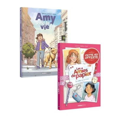 Afbeelding van AMY POUR LA VIE,01 + AMIES DE PAPIER,01 (PACK)