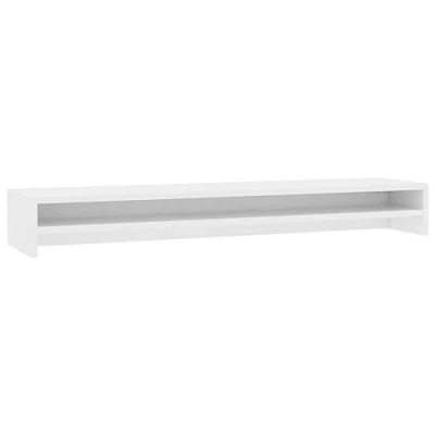 Afbeelding van Monitorstandaard 100x24x13 cm bewerkt hout wit