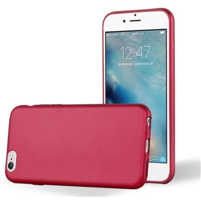 Afbeelding van Cadorabo Hoesje geschikt voor Apple iPhone 6 / 6S in METALLIC ROOD Beschermhoes gemaakt van flexibel TPU silicone Case Cover