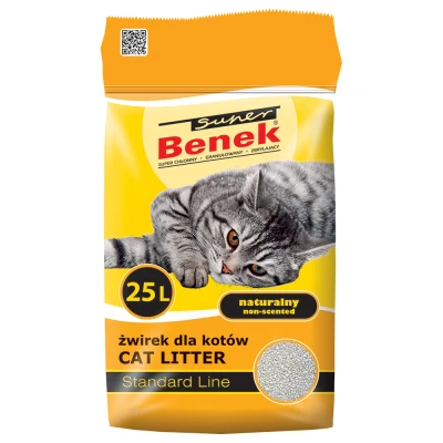 Afbeelding van Kattenbakvulling Super Benek Compact Natural Grijs 25 L