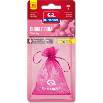 Afbeelding van Dr. Marcus Bubble Gum Fresh bag luchtverfrisser met neutrafresh technologie Geurhanger Tot 50 dagen geurverspreiding 20 Gram