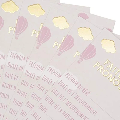Afbeelding van OLILLY 20 voorspellingskaarten voor babyshower spel en voorspelling de geboorte om te maken met vriendinnen (meisjes, kaarten)