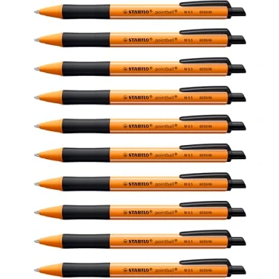 Image de Stylo bille Pointball rétractable PM noir grip antidérapant