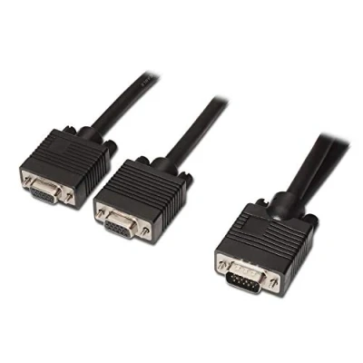 Afbeelding van AISENS A113 0081 VGA kabel 0,45 m (D Sub) 2 x Zwart