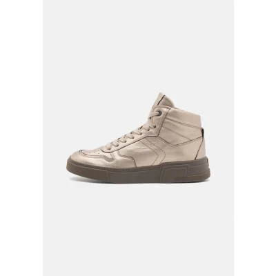 Afbeelding van Paul Green Sneakers hoog, Dames, Maat: 36, Gold coloured Leer
