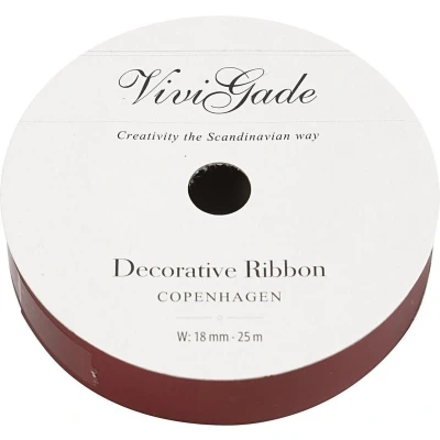 Afbeelding van Vivi Gade Cadeaulint 25 M X 18 Mm Rood