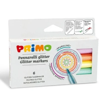 Afbeelding van Primo viltstiften glitter 6st