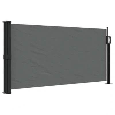 Afbeelding van Windscherm uittrekbaar 100x500 cm antracietkleurig