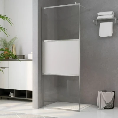Afbeelding van Inloopdouchewand halfmat 80x195 cm ESG glas