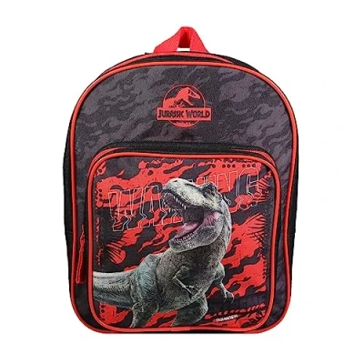 Afbeelding van BAGTROTTER Jurassic World dinosaurus rugzak met kleuterschooltas, 31 cm, zwart