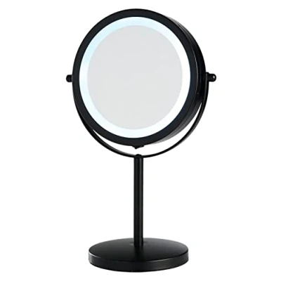 Afbeelding van DAY Make up spiegel met verlichting LED 360 draaibaar Dubbelzijdig 5x vergroting Scheerspiegel