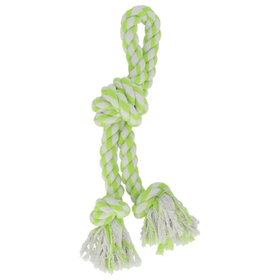 Afbeelding van Adori Flostouw Tug 3 Knopen 52 cm Hondenspeelgoed Wit&amp;Lime