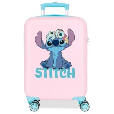 Afbeelding van Stitch kinderkoffer meisjes 50 cm 4 w roze
