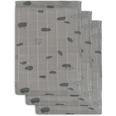 Afbeelding van Jollein Washandjes Hydrofiel Spot Storm Grey 3st