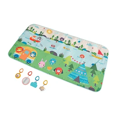 Afbeelding van Fisher Price Speelmat voor grote avonturen kruipspel baby&#039;s 4 geïntegreerde speeltjes 152 x 81 cm cadeau vanaf de geboorte, GXR53