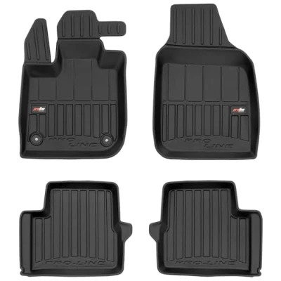 Afbeelding van M MOTOS Rubberen vloermat voor Fiat 500e II sinds 2020, verbeter je reiscomfort met de zwarte antislip 3D automat alle weersomstandigheden, bescherming tegen vuil
