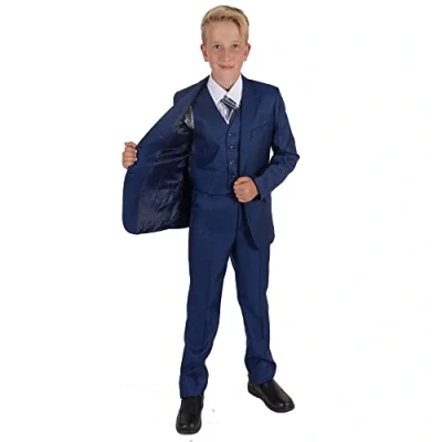 Afbeelding van Cinda Formeel kostuum voor jongens, 5 delig, Blauw