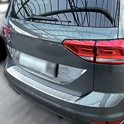 Afbeelding van Recambo Bumperbescherming van mat roestvrij staal, compatibel met VW Touran II 5T vanaf 2015, randen, premium merkkwaliteit