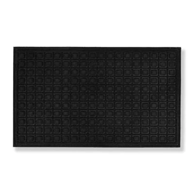 Afbeelding van Astra Deurmat voor buiten, antislip, vuilafstotend, weerbestendig, buitenmat, entreemat, vuilvangmat, 40 x 60 cm, zwart