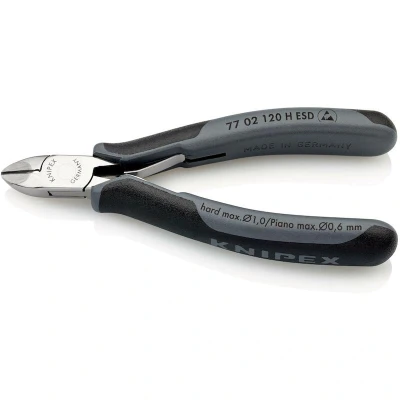 Image de KNIPEX 77 02 120 H ESD Coupe latérale électronique avec lame intégrée en métal dur poignées multi composants mm