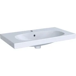 Afbeelding van Geberit Acanto meubelwastafel wit (75 x 42,2 cm) 1 kraangat, met