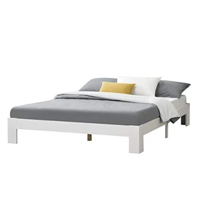 Afbeelding van Houten bed Raisio met bedbodem 180x200 cm wit