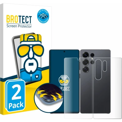 Afbeelding van BROTECT Screenprotector voor Samsung Galaxy S25 Ultra (Voor+Achter) Folie Beschermfolie transparant volledig dekking (2 Stuks)