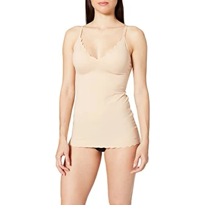 Afbeelding van Skiny Damen Spaghetti Hemd, Dames, Maat: 42, Beige