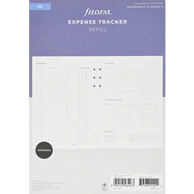 Afbeelding van Filofax Expense Tracker navulverpakking A5 formaat