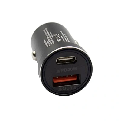 Afbeelding van MMOBIEL Autolader Dual USB C en A 38W 2 Poorts Telefoon Oplader Auto Adapter